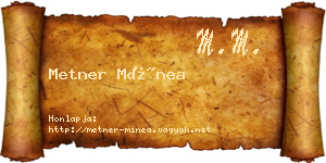 Metner Mínea névjegykártya